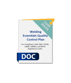 ASME-AWS Welding Essentials Quality Plan