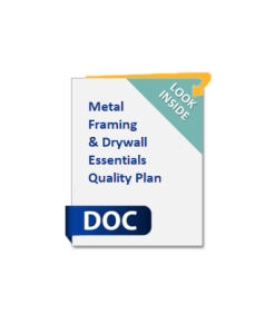 Metal Framing & Drywall Installation Essentials Quality Plan