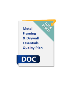 Metal Framing & Drywall Installation Essentials Quality Plan