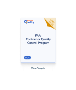 FAA Contractor Quality Control Program