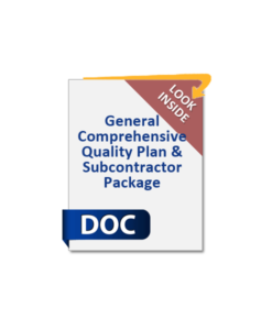 General Comprehensive Quality Plan, Subcontractor QC Plan & Inspection Checklist Package