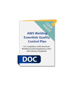 Welding AWS Essentials Quality Plan