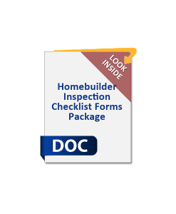 Homebuilder Inspection Checklist Forms