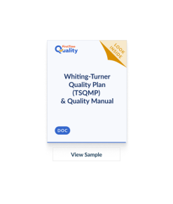 Whiting-Turner TSQMP & Quality Manual