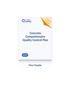 Concrete Comprehensive Quality Plan (no Manual)