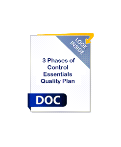 3 Phases of Control - General Essentials Quality Plan