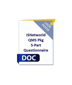 ISNetworld QMS Compliance Package - 5 Part Questionnaire