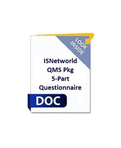 ISNetworld QMS Compliance Package - 5 Part Questionnaire