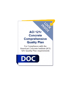 ACI 121r Concrete Comprehensive Quality Plan, ITP & Procedures