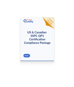 US & Canadian SSPC QP1 Certification Compliance Package