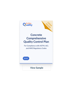 Concrete Comprehensive Quality Plan (no Manual)